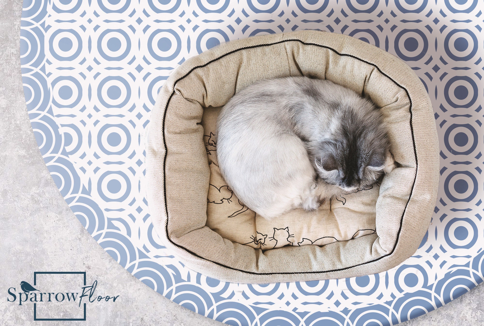 Biba vinyl round mat Bath Rug Vintage Rug Vinyl PVC Modern Etsy