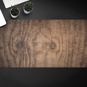 Dark Wood  Computer Desk Pad, Keyboard Pad, Desktop Blotter, Furniture Protection, Custom Desk Mat,  Home Office Decor Mat For Laptop