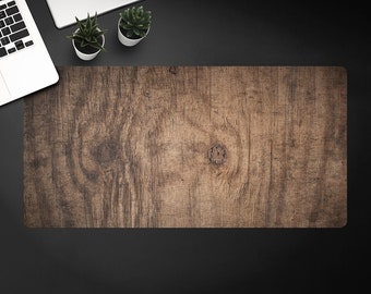 Dark Wood  Computer Desk Pad, Keyboard Pad, Desktop Blotter, Furniture Protection, Custom Desk Mat,  Home Office Decor Mat For Laptop