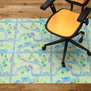 Chair Mat Kids Roads For Play Chair Mat, Splash Mat, Office Office Chair Mat, Chair Floor Protect, Indoor Mat Carpet Room, Waterproof Carpet