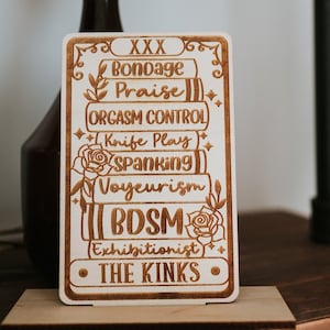 Cartes de tarot sur le thème du livre sitter avec support - The Kinks - Panneau en bois