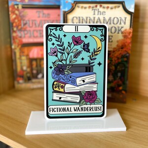 Cartes de tarot sur le thème du livre avec support - Esprit de voyage fictif - panneau en acrylique