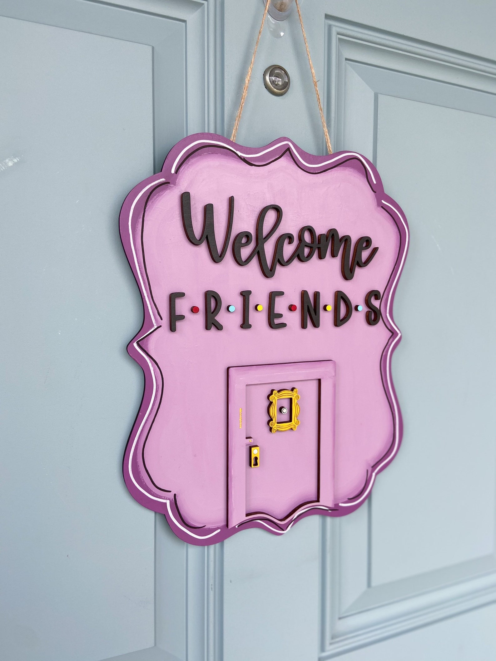 FRIENDS Door Hanger Friends Themed Sign Etsy
