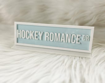 Hockey Romance Dr Acrylic Bookish Street Sign w/ Stand