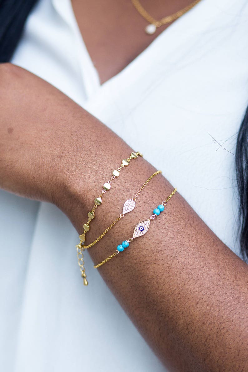 Dainty Chain Bracelet Delicate Chain Stacking Bracelet Gold Etsy UK