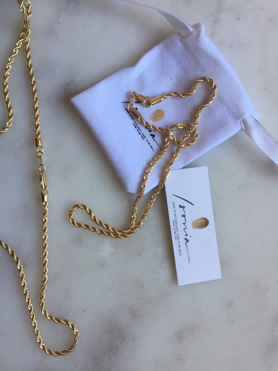 18K Gold Filled Rope Chain Necklace, Dainty Gold Layering Necklace,  Minimalist Jewellery, Gift for Her, Stacking Necklace, Rope Necklace, 