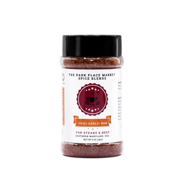 Chili Garlic Spice Rub, Steak Rub, Beef Seasoning, Handmade Foodie Gift, Small Batch Spice Mix