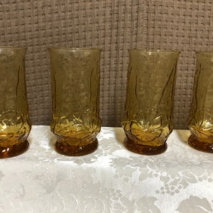 Anchor Hocking Harvest Gold Tall Tumblers