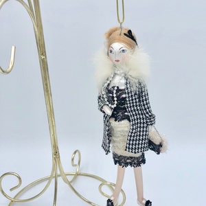 Soffierria De Carlini Italian Glass Fashionista Doll Ornament