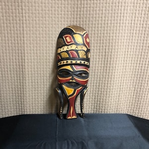 African Carved Mask Wall Art