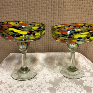 Margarita Confetti Art Cocktail Glasses