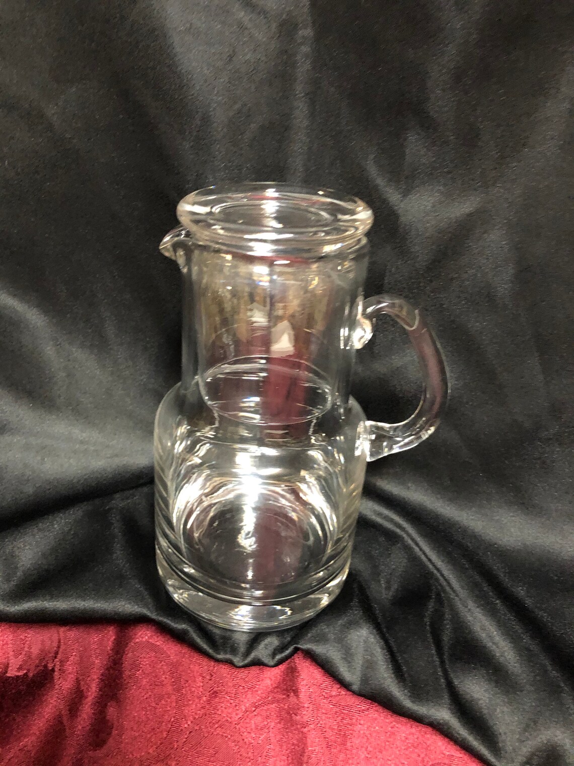 Bedside Glass Water Pitcher & Drinking Glass Etsy