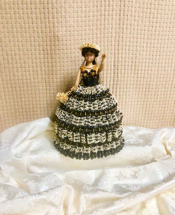 Hand Beaded Safety Pin Dress Barbie Doll - Etsy Canada