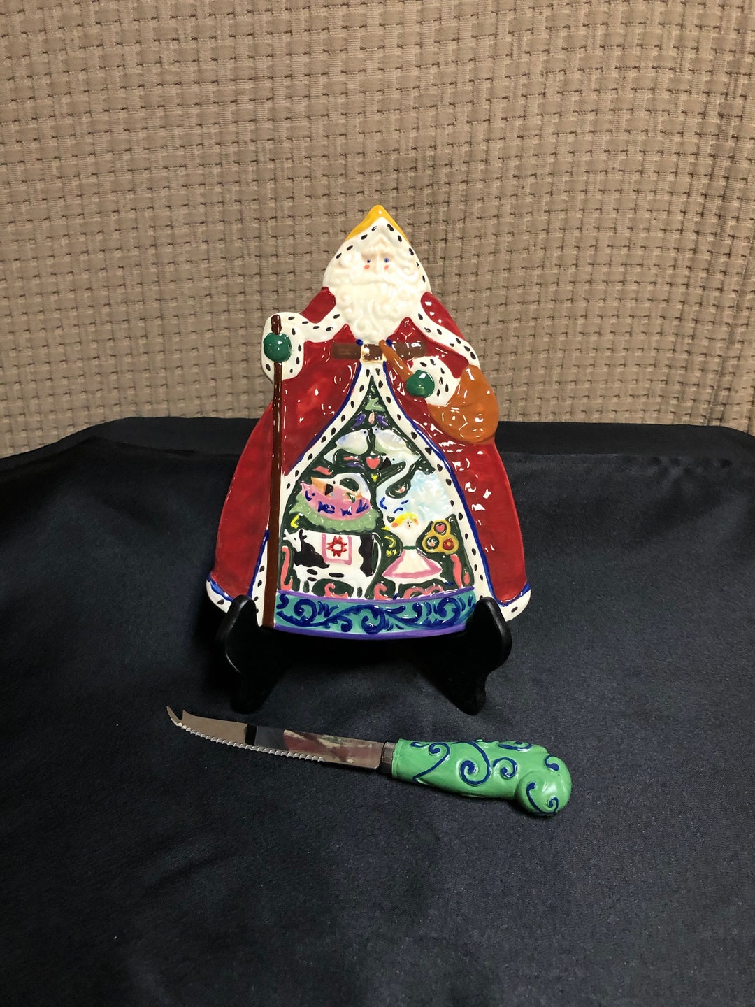 Jim Shore Cheese Plate & Knife Set Etsy