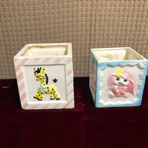 Baby Block Ceramic Containers