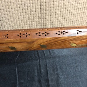 Teak Wood Incense Box Holder