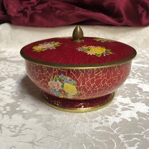 Round Metal Tin Made in England
