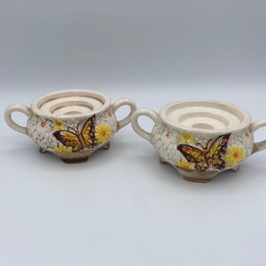 MCM Set of Ceramic Candle Holders