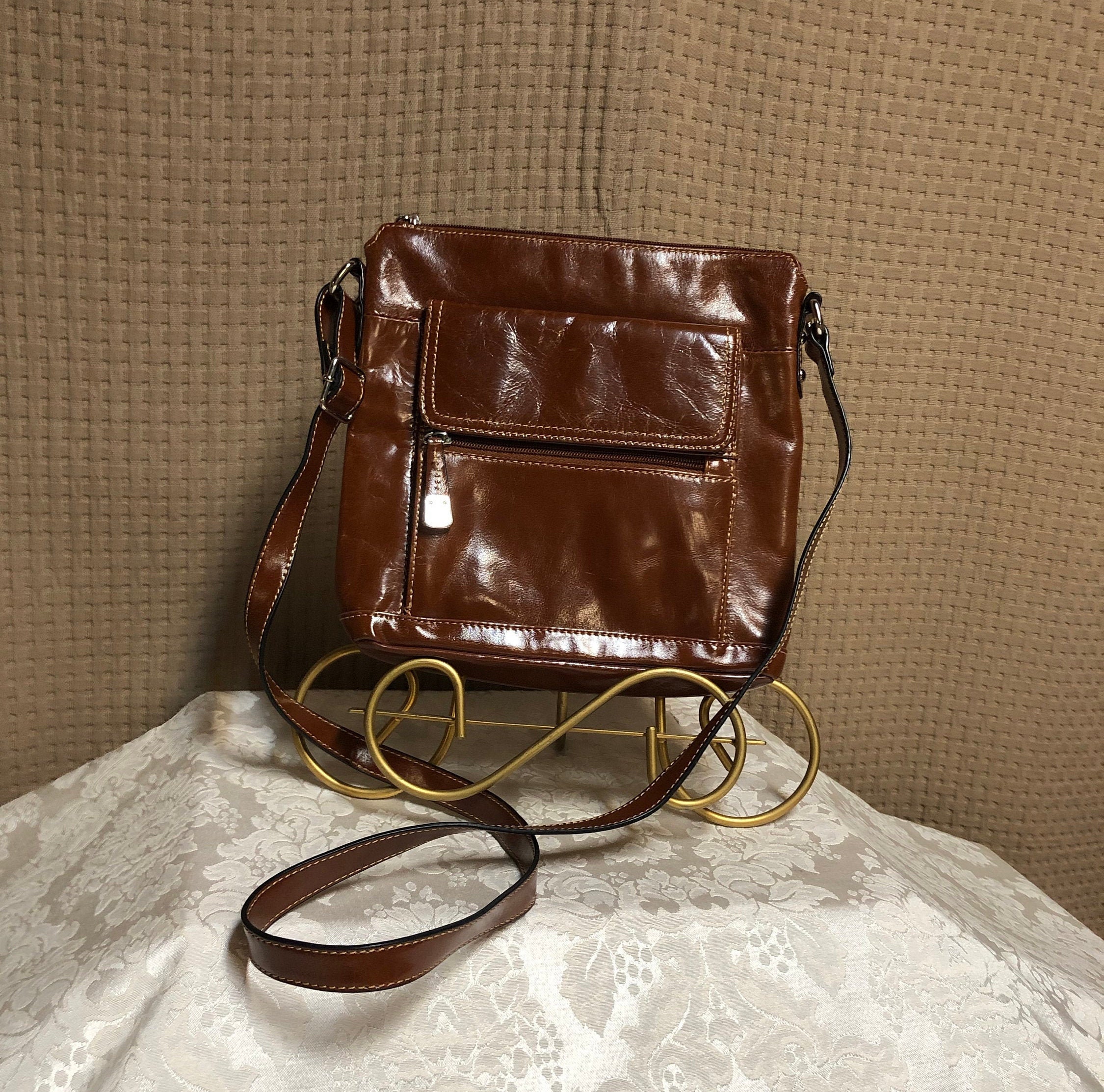 Vintage Giani Bernini Distressed Leather Bag Purse