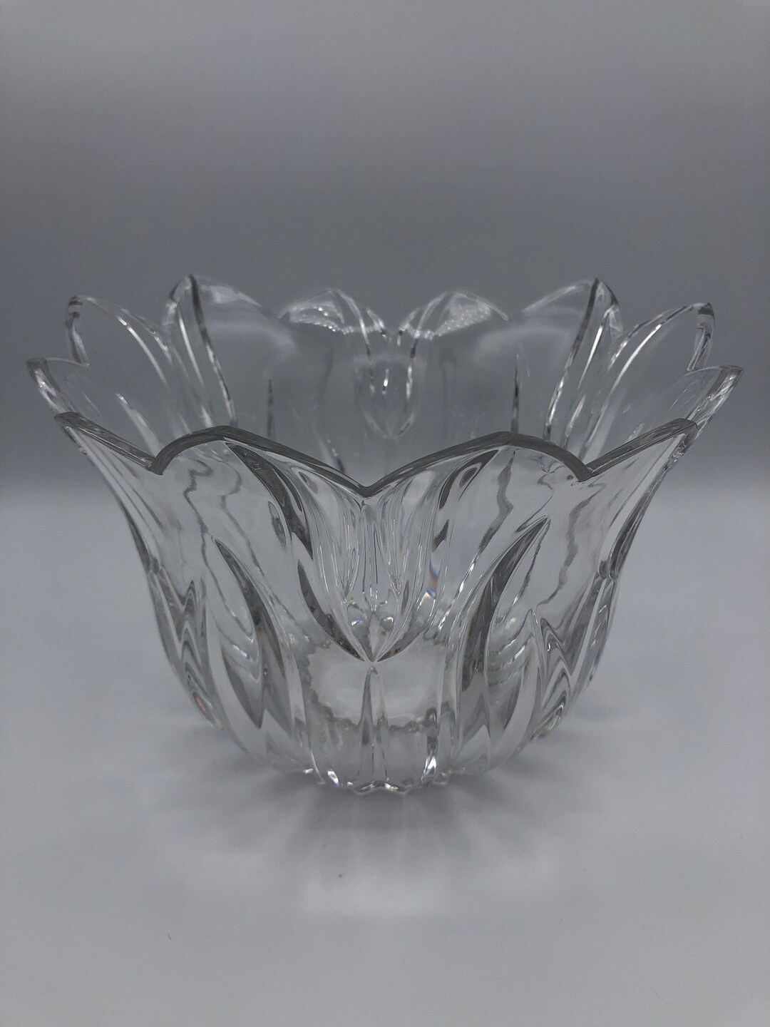 Gorham Crystal Tulip Bowl Etsy