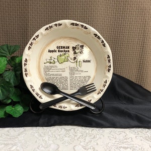 German Apple Kuchen Pie Plate