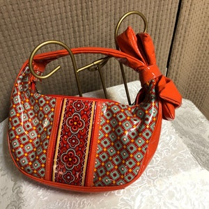 Vera Bradley oranje vinyl handtas