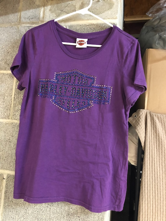 Harley Davidson Sparkly Rhinestone Top Gem