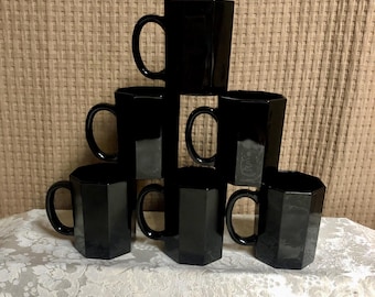Acoroc French Octagonal Black Mug