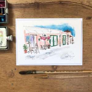 Carte de café , Carte de café parisien , Aquarelle de café italien