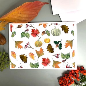 Carte de remerciement d'automne citrouille - nature - Halloween - cartes
