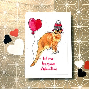 Biglietto di San Valentino con zenzero, biglietto di San Valentino personalizzato con cappello