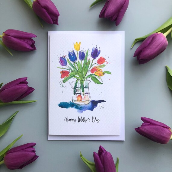 Happy Mother’S Day Tulips Greeting Card Happy Mother’S Day Tulips Greeting Card