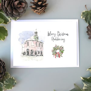 Godalming Pepperpot christmas card, Godalming Snowy Christmas Card, Godalming Artist cards