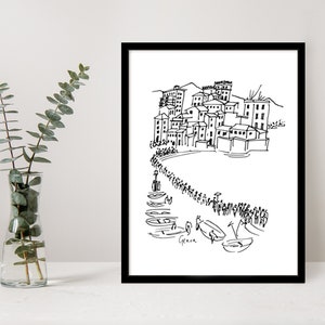 Genoa Black and white print,f print A4, Sienna Beach architecture print