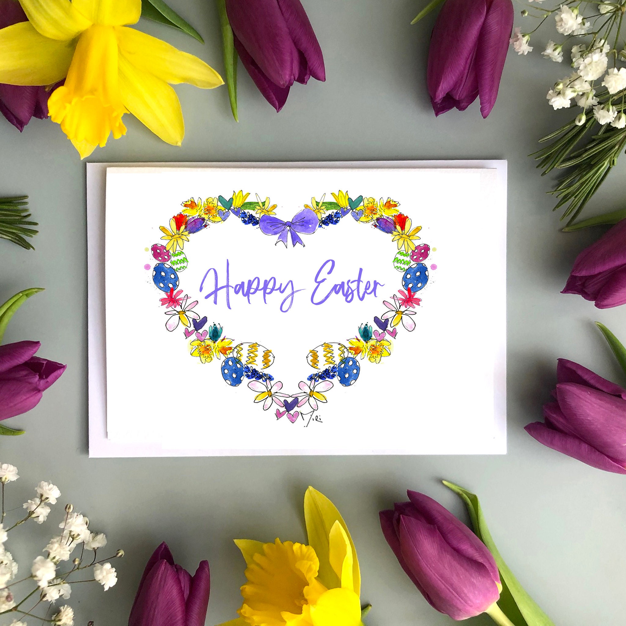 PACK OF 4 Easter Cards Personalised Easter Card Packeaster - Etsy