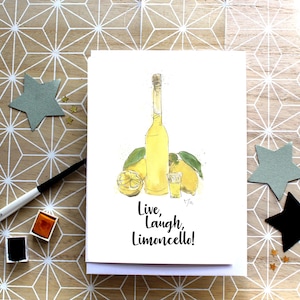 Carte de voeux Limoncello, carte de cocktail, rd