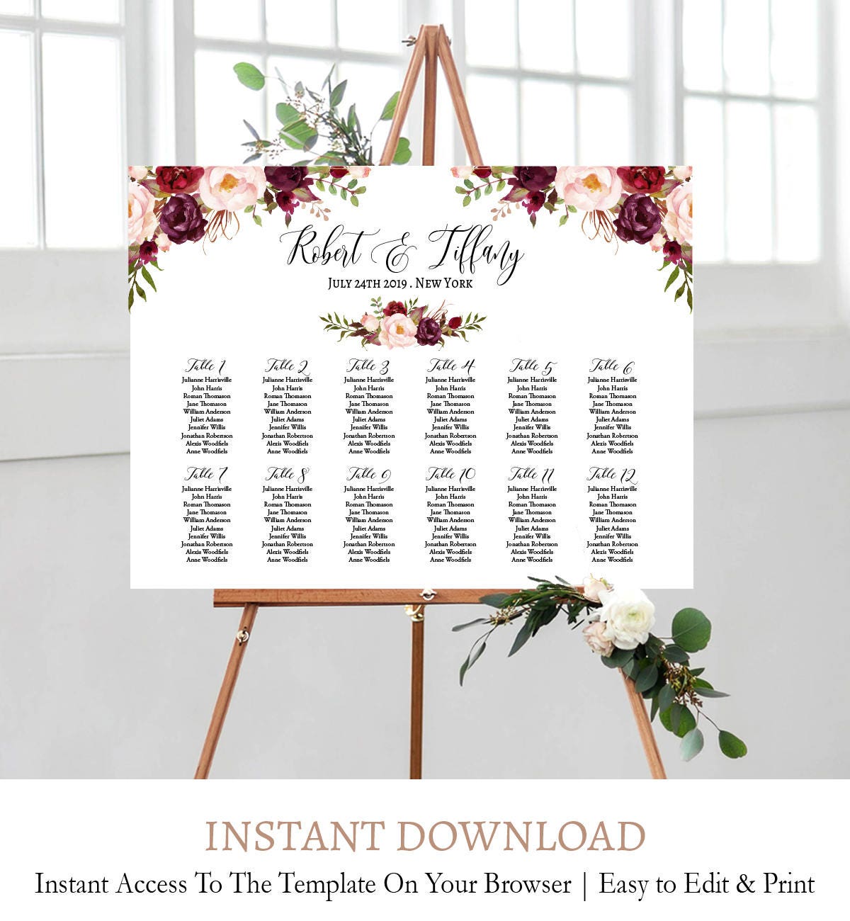 Kinkos Wedding Seating Chart