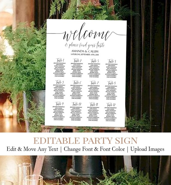 Diy Wedding Seating Chart