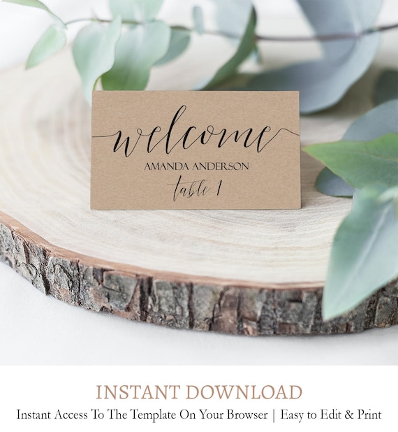 kraft seating cards rustic food place cards kraft wedding etsy food placecards