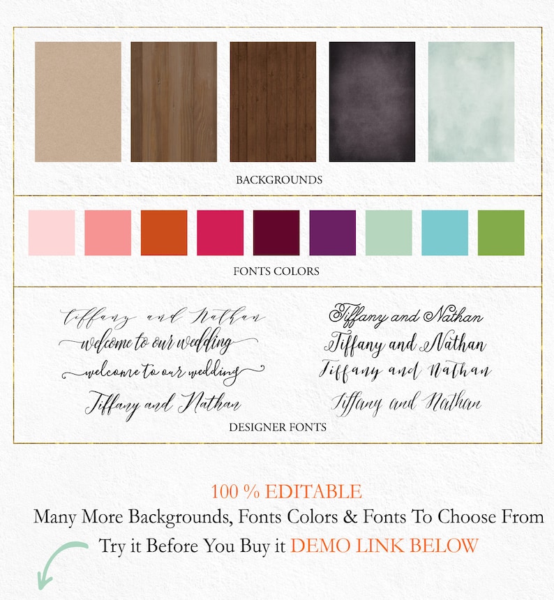 Custom Wedding Fans Editable Wooden Rustic Wedding Fan Program Wood Wedding Fan Program Template L2 digital printable pdf template