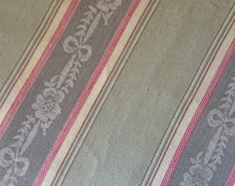 French Fabric Woven Jacquard Vert (Sold by the yard)