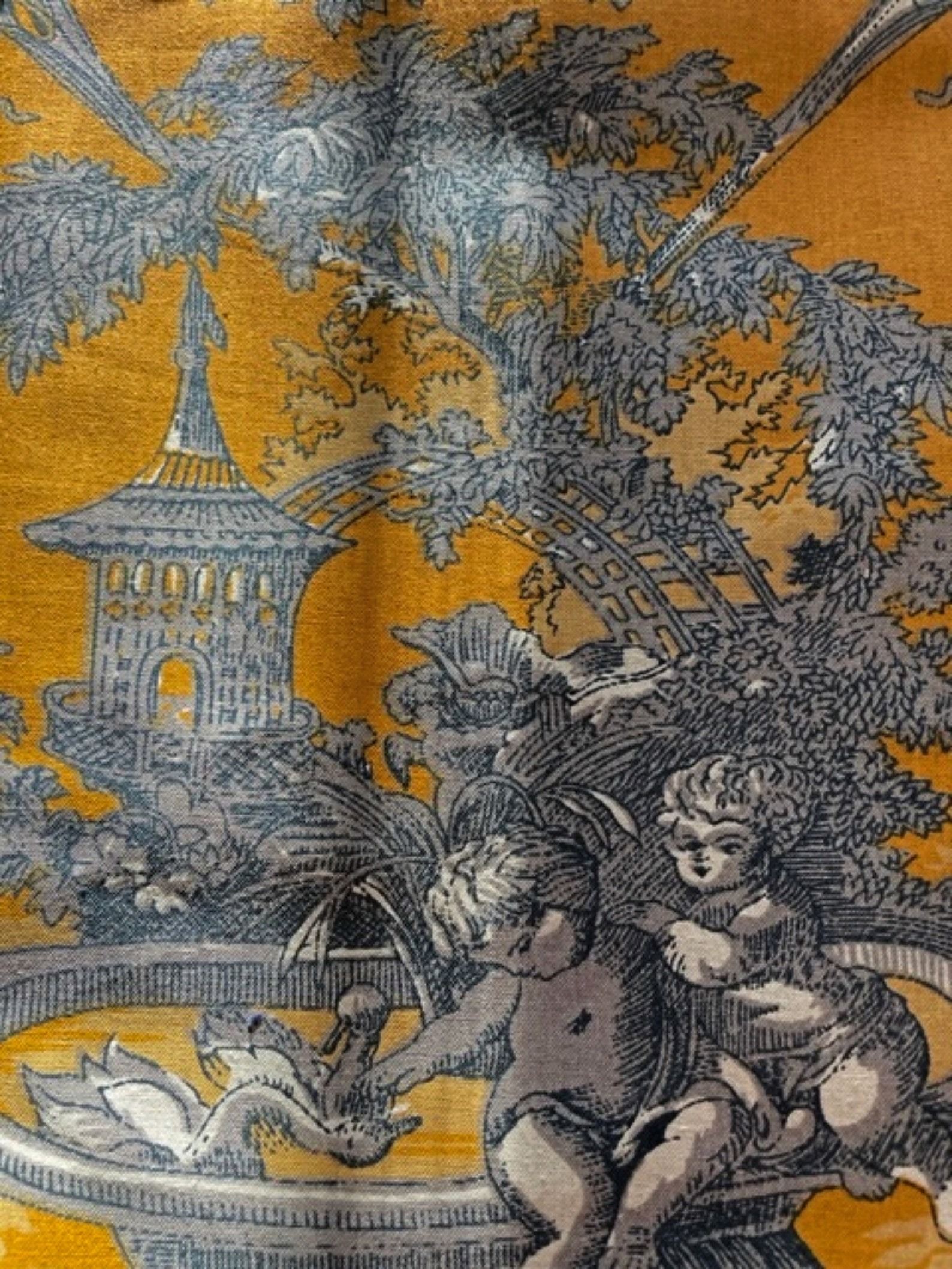 French Fabric Cupidon sold by the Yard Etsy