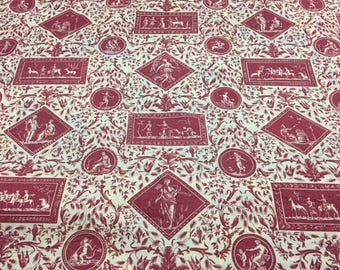 Red Toile d'Avignon (sold by the yard)