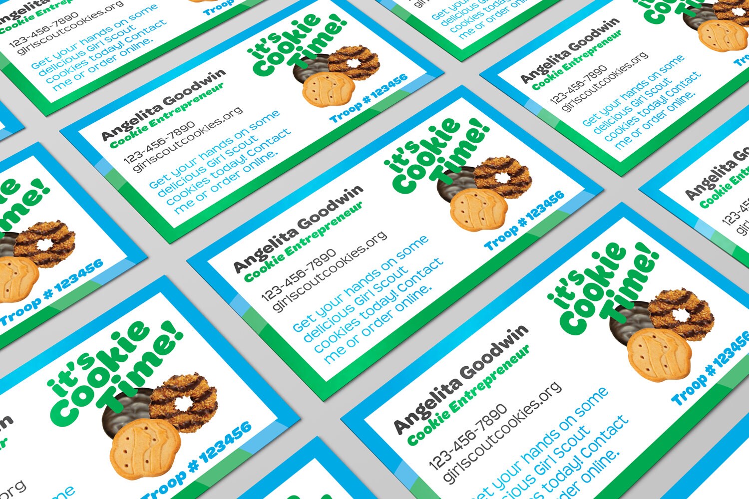Girl Scout Cookie Selling Bundle With Business Card Door Etsy France Girl Scout Cookie Selling Bundle With Business Card Door Etsy France