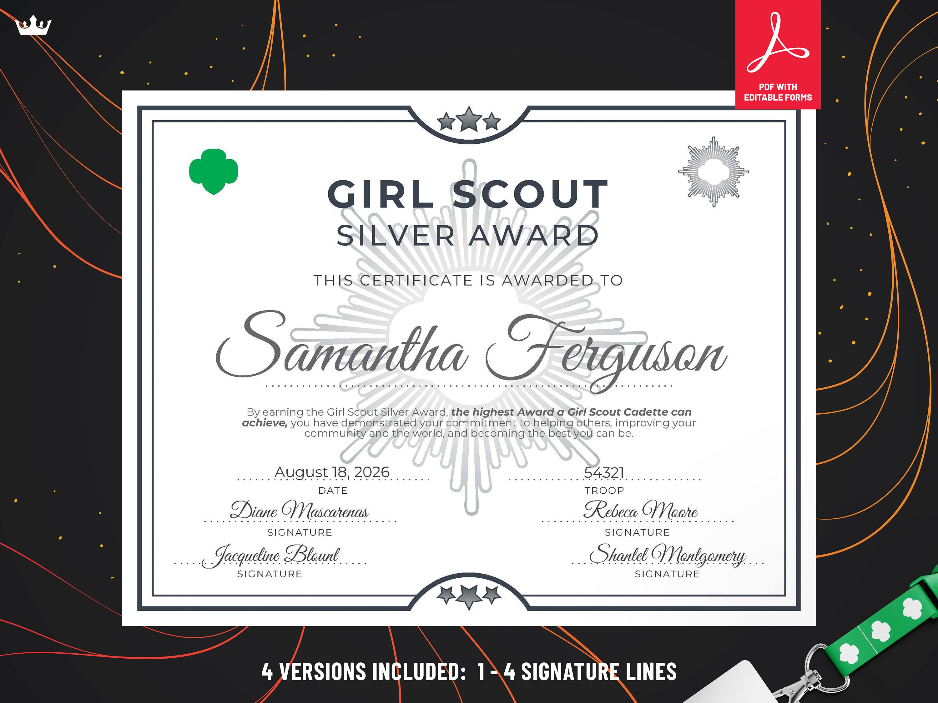 Girl Scout Award Certificate Templates