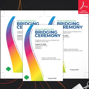 Girl Scout Bridging Invitation 5x7 | PDF Template