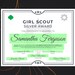 Girl Scout Silver Award Certificate Printable PDF Template - Etsy