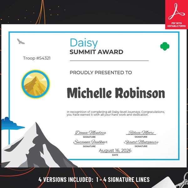 Summit Certificate Etsy