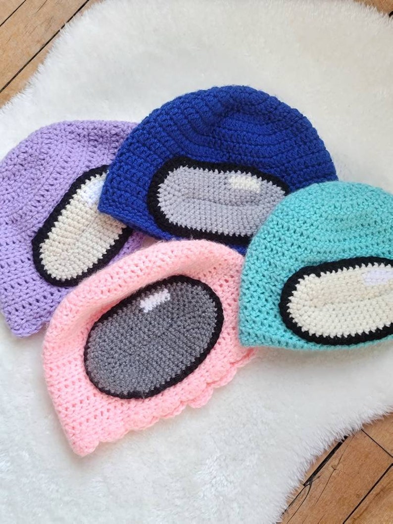 Among Us Hat Among Us Beanie Among Us Crochet Hat Imposter Etsy Canada