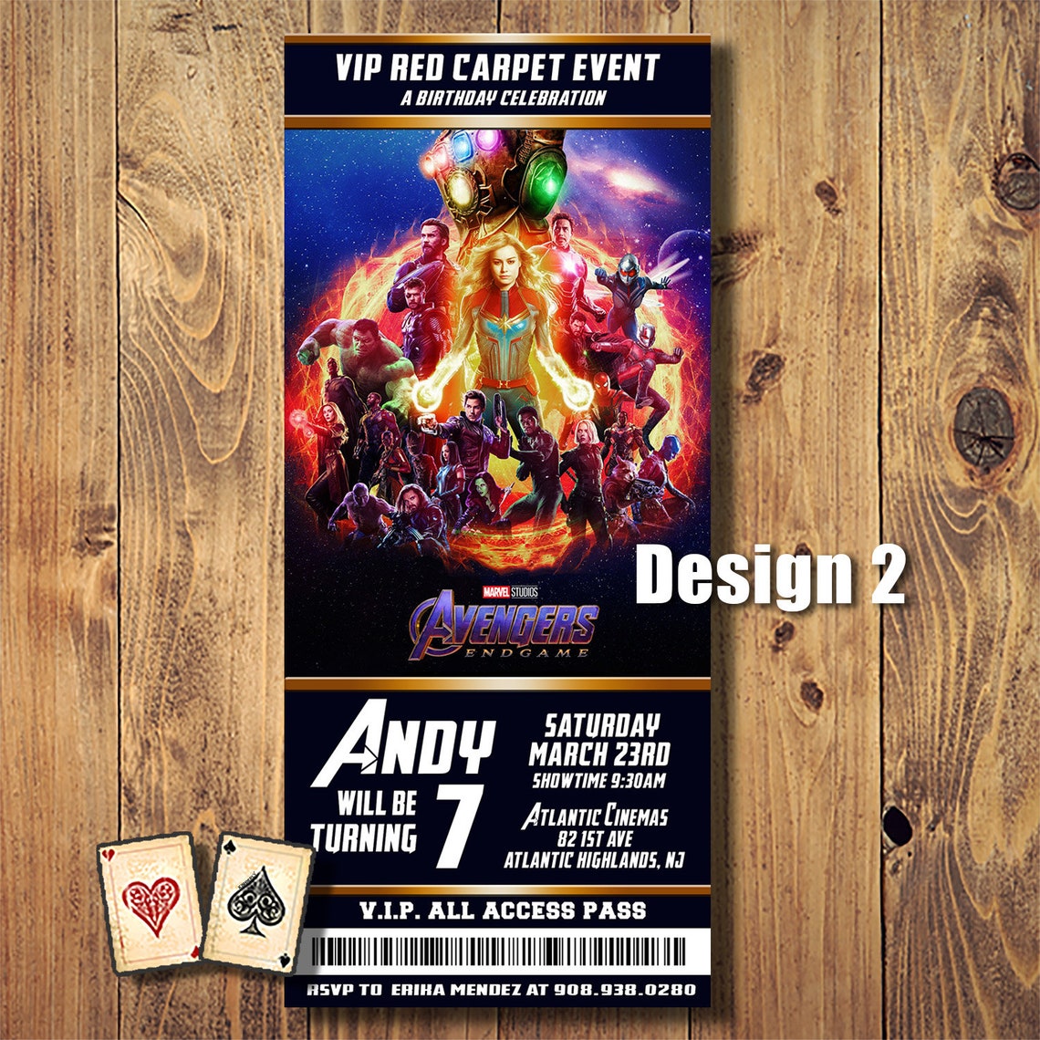 Avengers Endgame. Avenger Ticket Invitation Infinity Wars Etsy